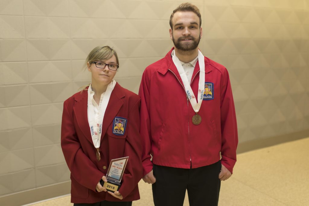 Digital Cinema Production 3rd place: (L-R) Dakota Recore, Mannford; James Whaley, Ripley