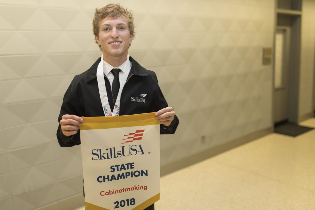 Cabinetmaking 1st place: Tyler Wayland, Bristow