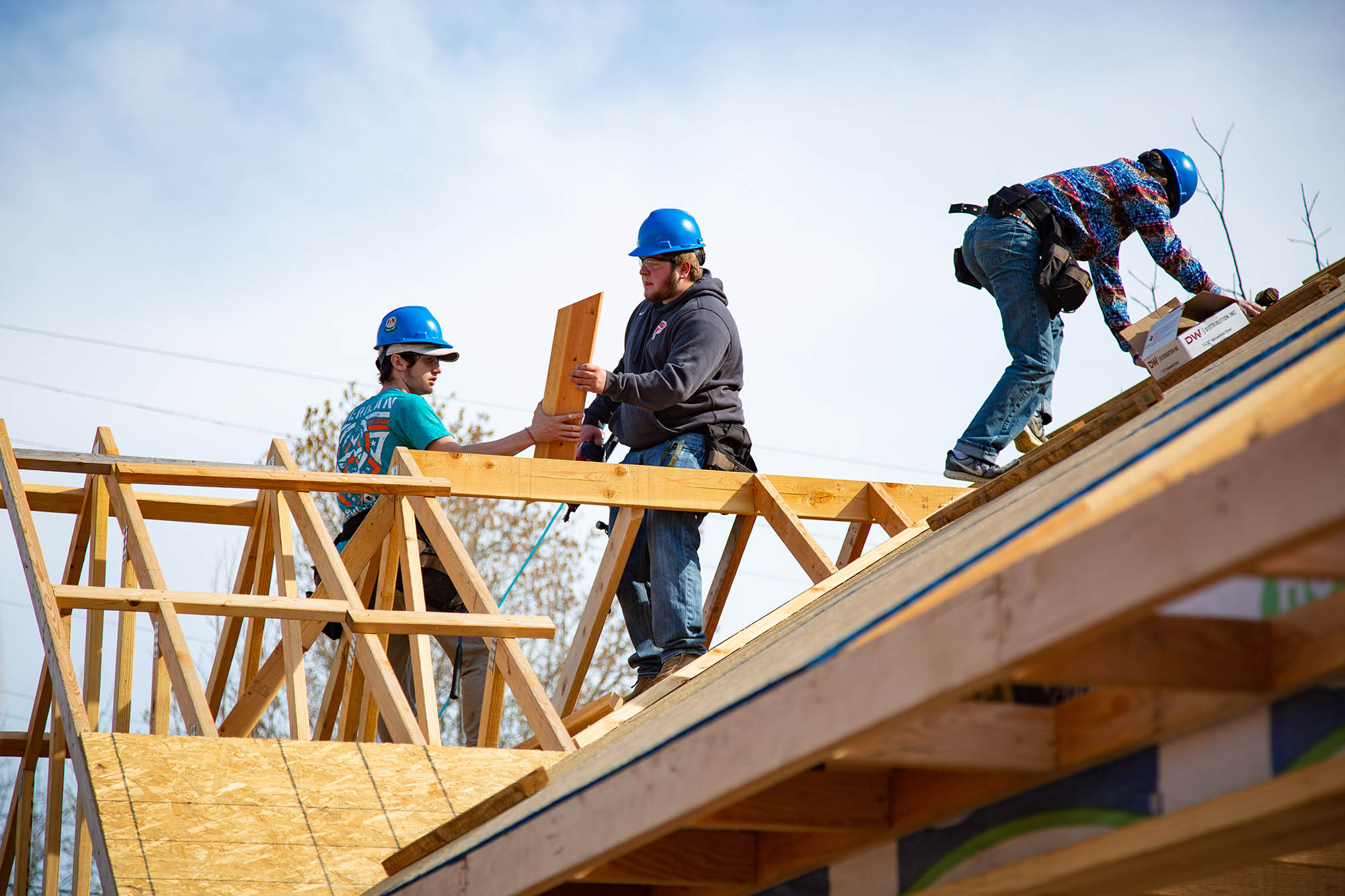 Related News construction trade students building a house