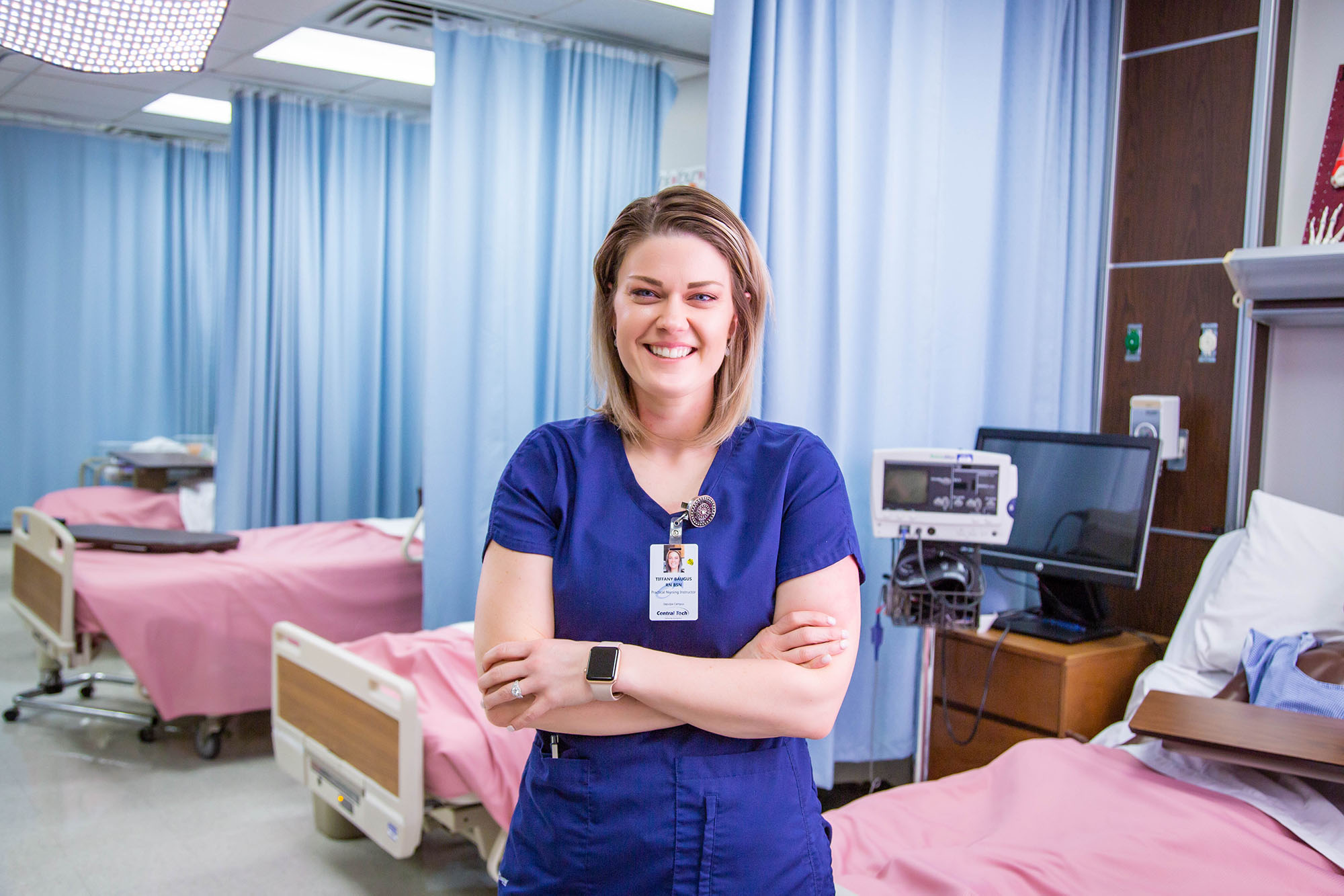 nurse in a hospital setting at Central Tech