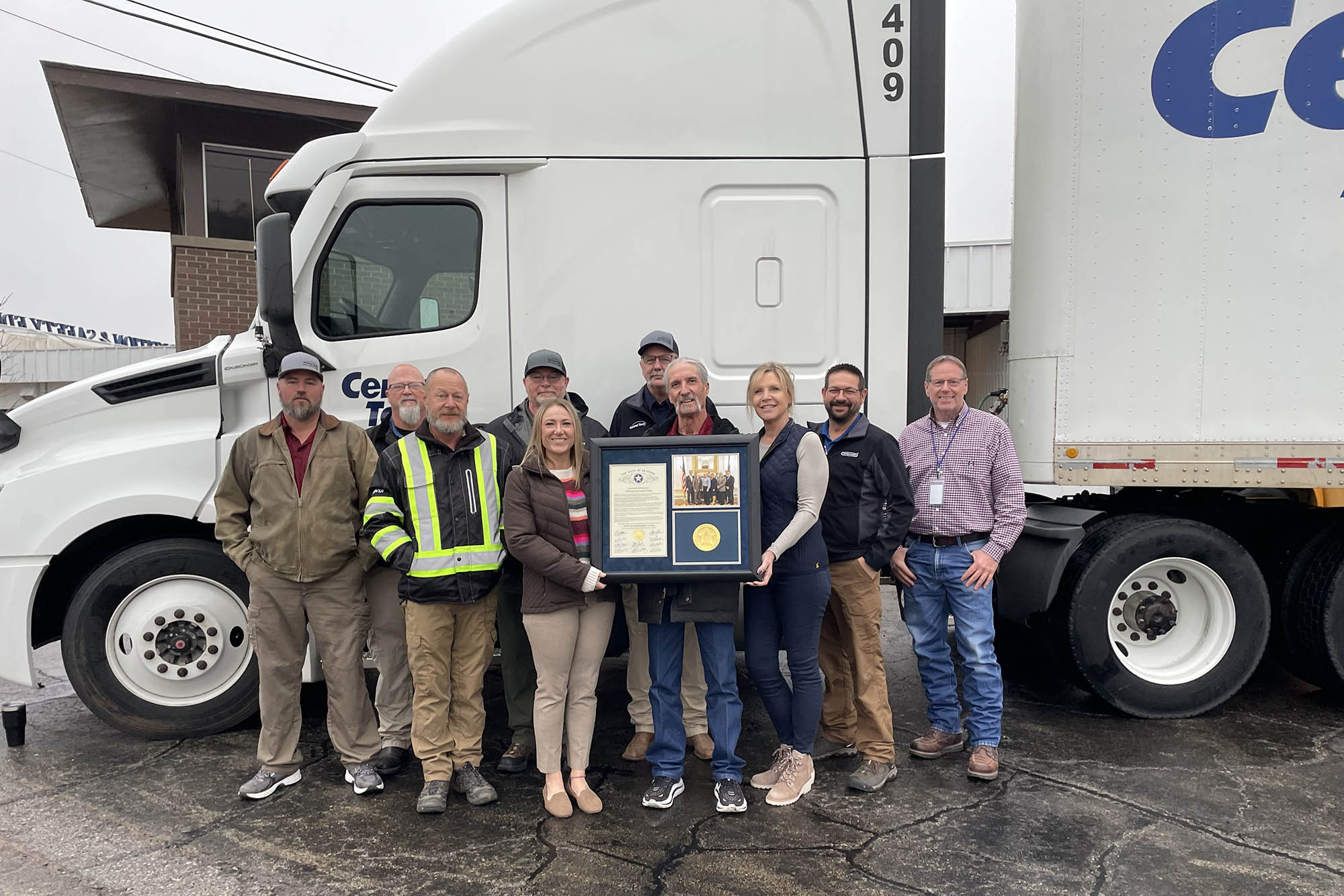 Central Tech Truck Driver Training and Freymiller Trucking receive citation from Oklahoma State Legislature