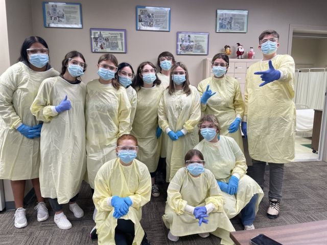 Health Careers in Sapulpa had fun learning how to don and doff PPE after learning about infection control.
#centraltechHC