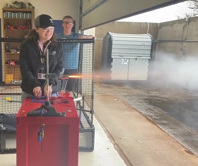 3...2...1...Pre-Engineering students test a rocket engine's thrust.
#centraltechPreEngineering