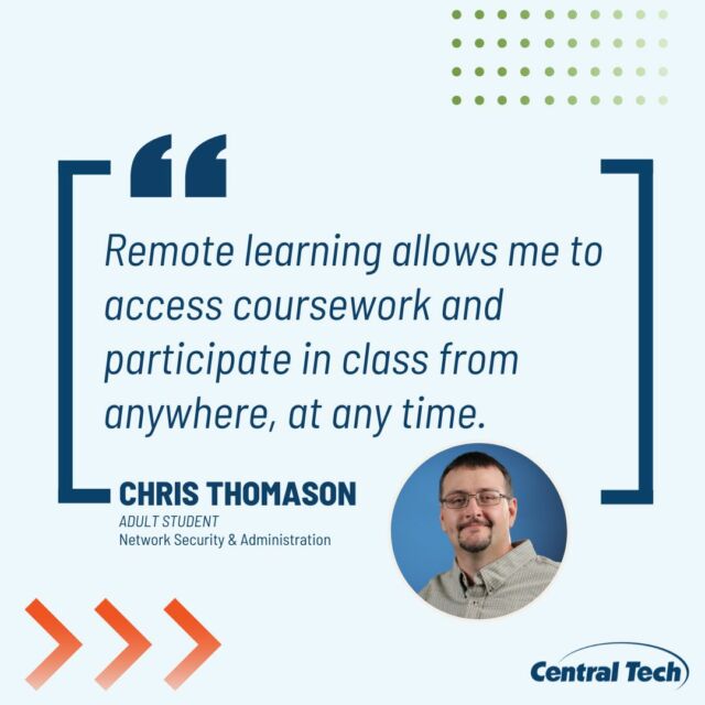 Chris Thomason knows what he's talking about. 😎

Apply today for Network Security and find out if you are eligible for hybrid learning! centraltech.info/NSA

#centraltechNSA