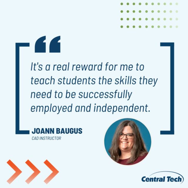 Celebrating Teacher Appreciation Week! 🎊

JoAnn Baugus tells us her real reward of teaching. ✨

#centraltechedu #centraltechCAD