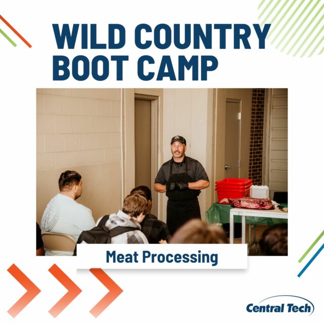 Did someone say Wild Country Boot Camp? We're partnering with @wcmeat for the second year.

Upcoming high school juniors and seniors, spend a day with one of the best meat processing professionals around town. 🔪🥩

Sign up today! centraltech.edu/meat-camp

#centraltechedu