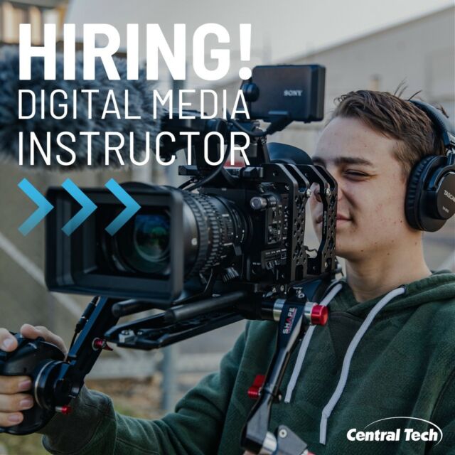 Ready to pass on your TOP-NOTCH digital media skills to eager students? 🎬

We're hiring! Apply today: centraltech.info/Top-Notch

#centraltechedu