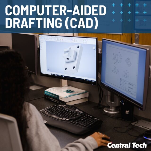 Discover the power of design at your fingertips. 🏢

Enroll today for Computer-Aided Drafting (CAD). bit.ly/444Y4tZ

#centraltechBIS #CAD