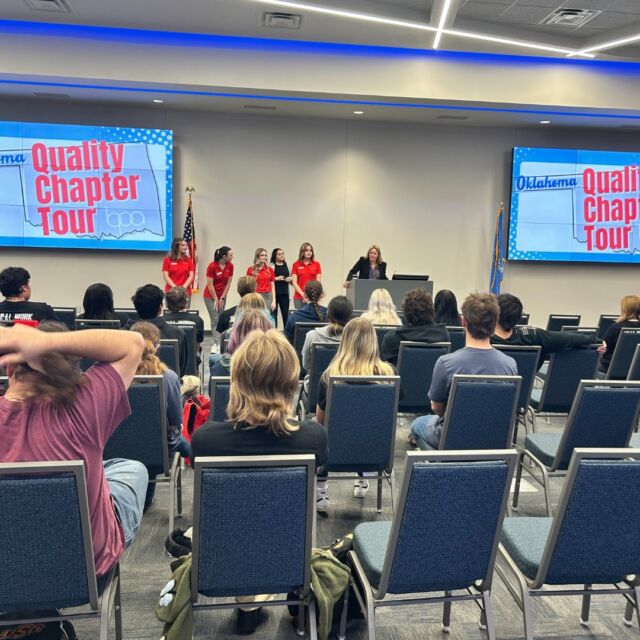 We are thrilled to share that our @oklabpa chapter has been recognized as one of the top ten quality chapters in the state. The honor included an informative workshop hosted by four current state officers. 🤩

To make the event even more special, we were joined by members and advisors from other BPA chapters, including Sapulpa BPA, Cleveland BPA, and Ripley BPA.

#centraltechedu #BPA