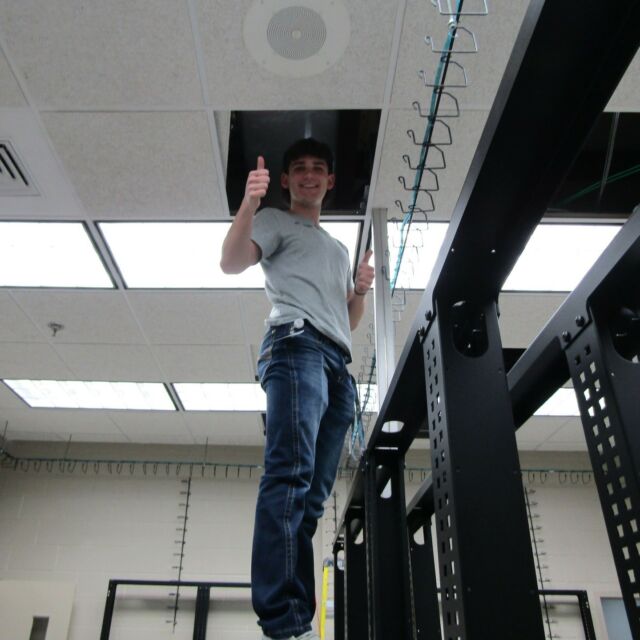 Network Security students in Sapulpa set up Cat6 network cables in their new Esports Lab. ☑️⁠
⁠
They successfully installed and connected 18 network cables, ensuring high-speed internet access for the gaming machines.⁠
⁠
#centraltechNSA