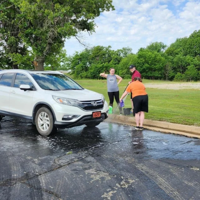 Splashes of fun! 💦⁠
⁠
Our Surgical Technology students had a successful and FUN car wash fundraiser today. Just look at that car shine!⁠
⁠
#centraltechSurgTech