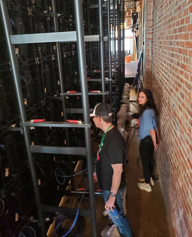 Network Security students at our Sapulpa campus had the opportunity to visit the @waypointlounge in Sapulpa. Isaac Chandler, the general manager, demonstrated the audio-video control panels for their impressive 36-foot digital screen and fixed cameras. 💯⁠
⁠
The tour's highlight was the state-of-the-art server cabinets that oversee data management for their computer network, security camera system, and Steam casting stations.⁠
⁠
#centraltechNSA