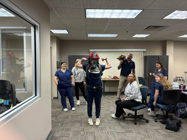 Health Careers students on the Sapulpa campus had an unforgettable day thanks to Jamey and Chesney from the Drumright Fire Dept. 🚒

From applying tourniquets and splinting fractures to managing neck lacerations and moving unconscious patients, our students got a crash course in emergency response. They even suited up with SCBAs and practiced accurate blood pressure readings.

The highlight? A mock mass casualty scenario featuring a house fire and multiple vehicle accident victims, teamwork and communication were key! 

#centraltechHC