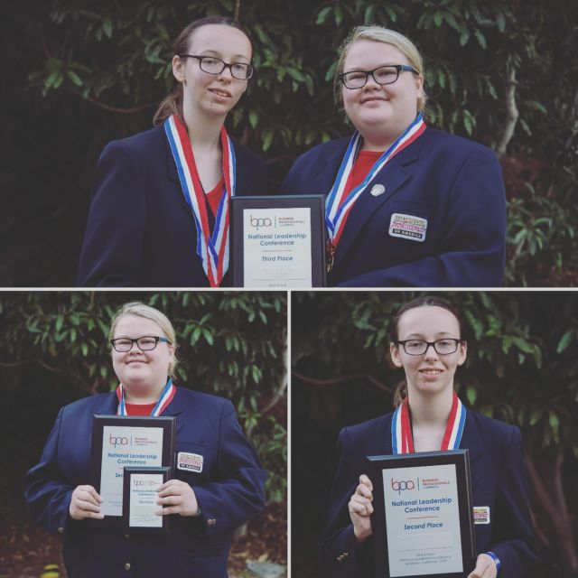 The RESULTS are in from BPA Nationals! Congrats to Jeri Dodson from Yale (2nd - Parliamentary Procedure Concepts) and Ashley Drummond from Hominy (2nd - Banking & Finance) for your individual awards and your 3rd Place Financial Analyst Team award! #centraltechbit