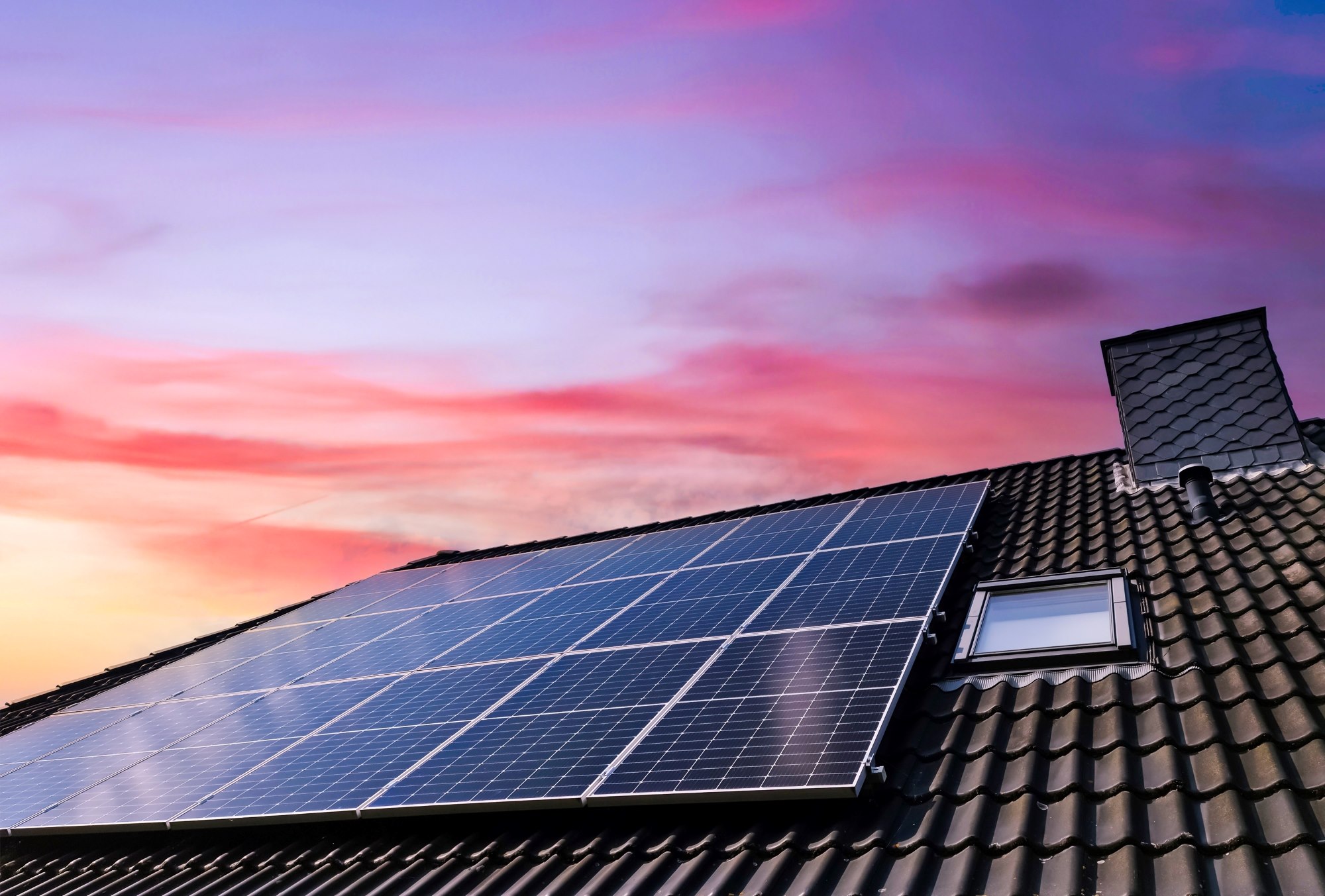 solar panels on residential home